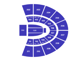 End Arena Seating Map