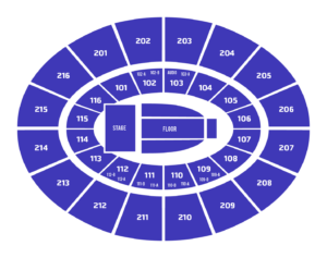 Full End Arena Seating Map